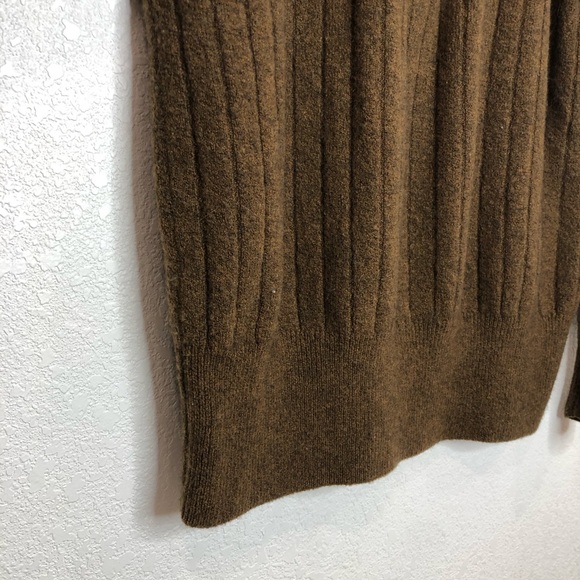 Madewell Bowden Henley Sweater in Coziest Yarn Wool Alpaca Brown Size Small - Picture 6 of 16